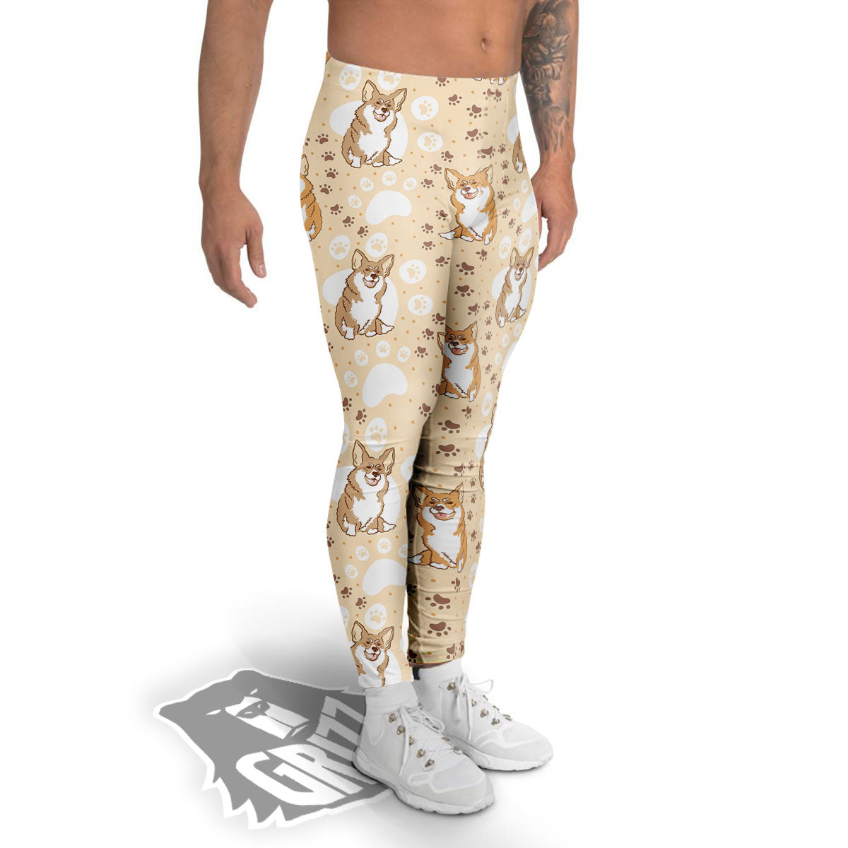 Pembroke Welsh Corgi Print Pattern Men's Leggings-grizzshop