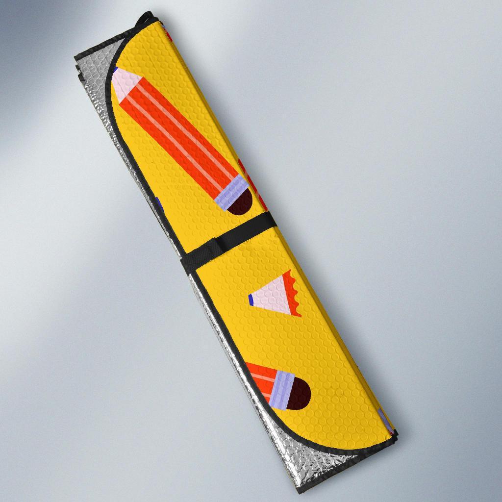 Pencil Pattern Print Car Sun Shade-grizzshop