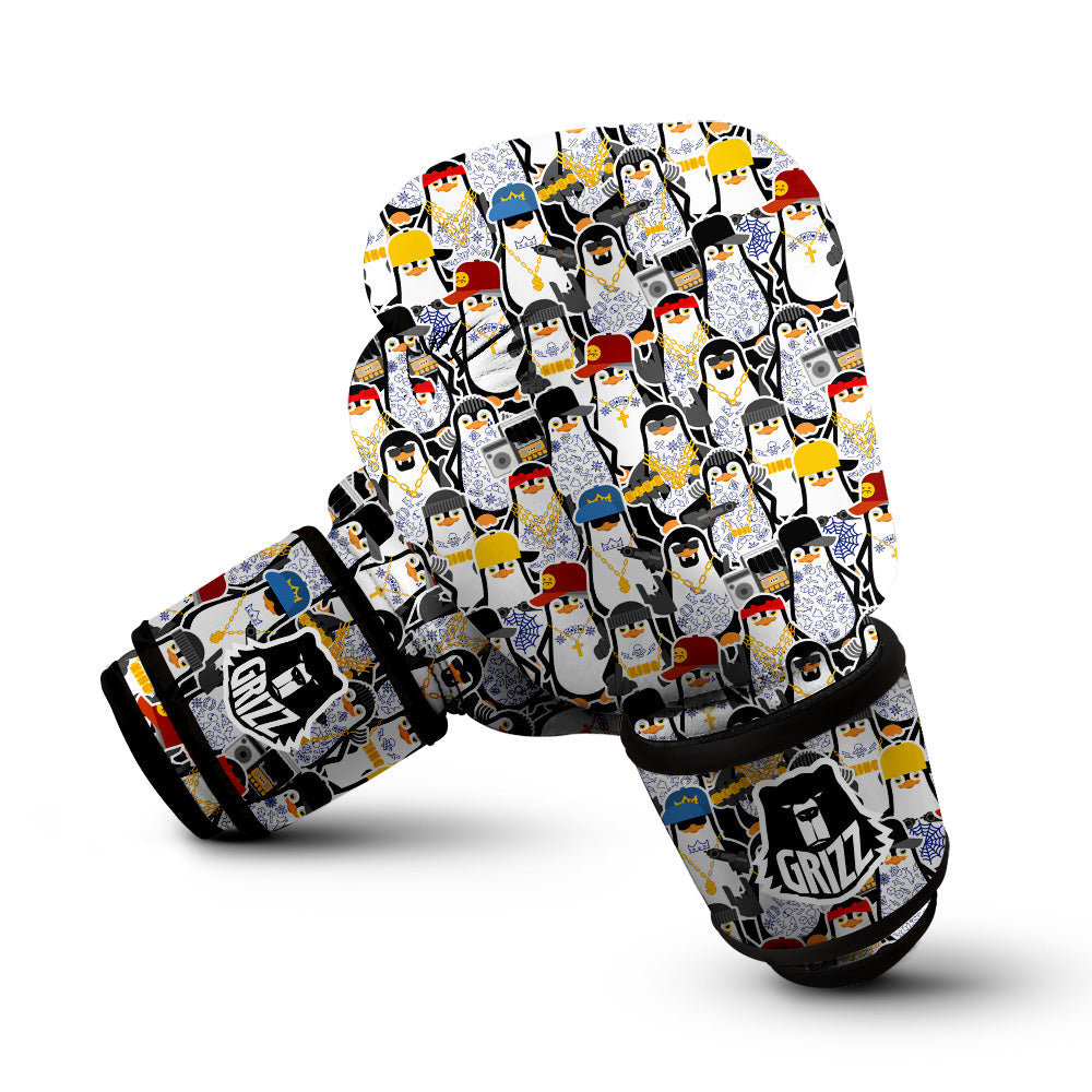Penguin Criminal Print Pattern Boxing Gloves-grizzshop