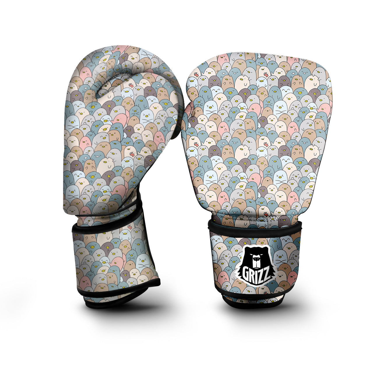 Penguin Cute Colorful Print Pattern Boxing Gloves-grizzshop