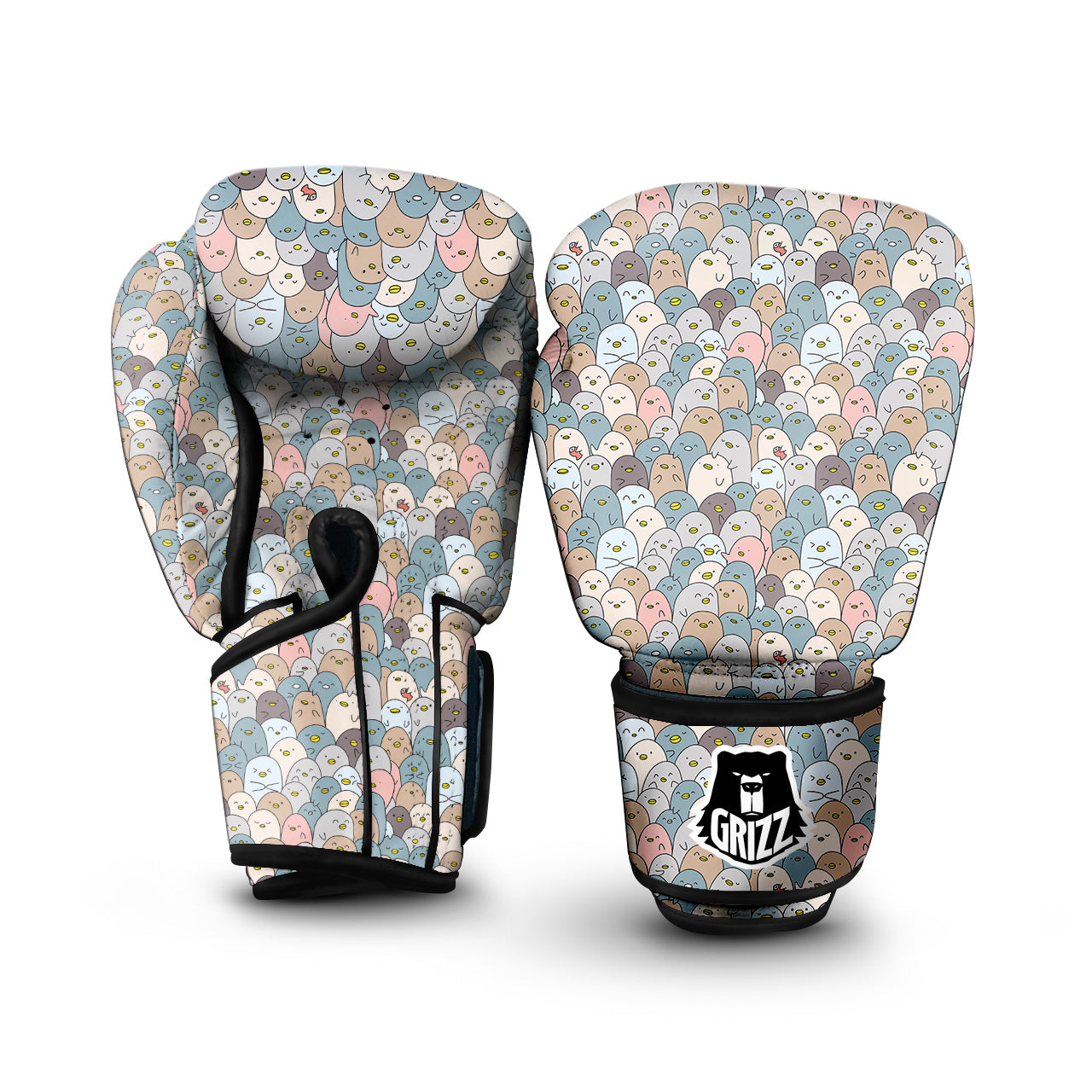 Penguin Cute Colorful Print Pattern Boxing Gloves-grizzshop