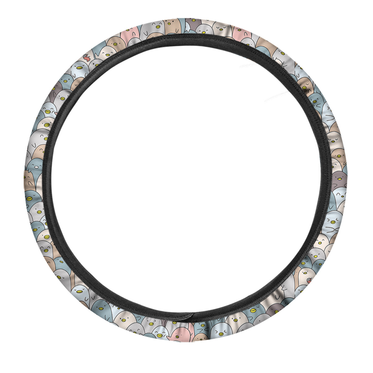 Penguin Cute Colorful Print Pattern Car Steering Wheel Cover-grizzshop