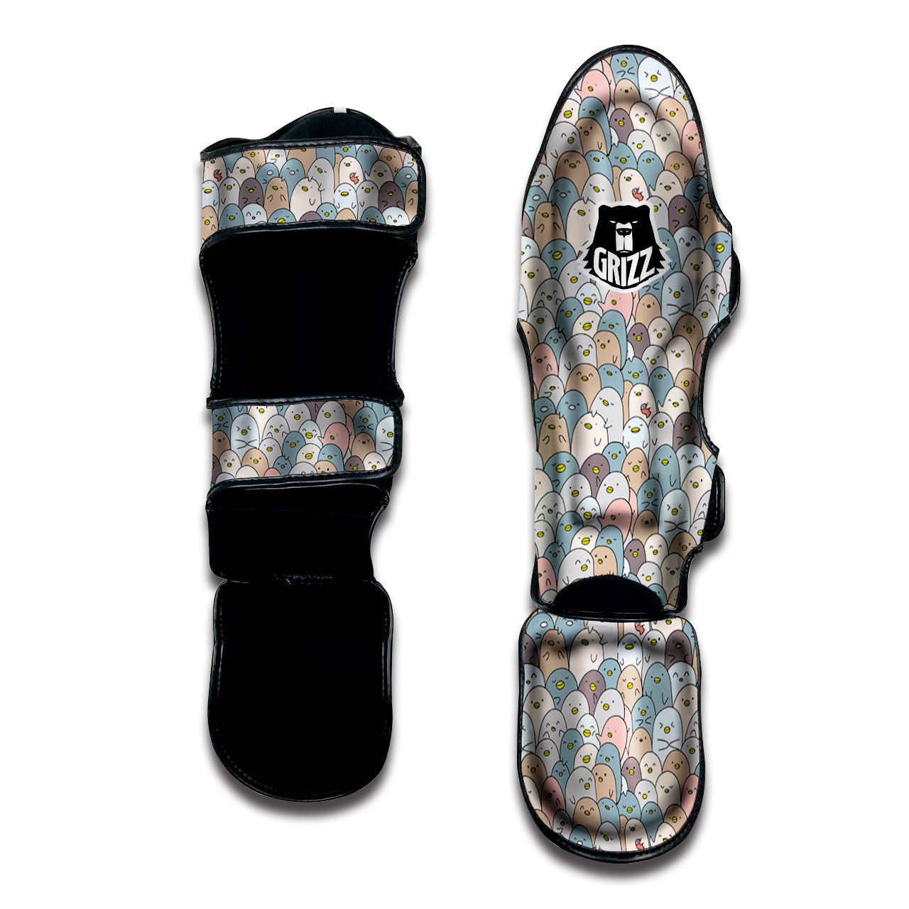 Penguin Cute Colorful Print Pattern Muay Thai Shin Guards-grizzshop