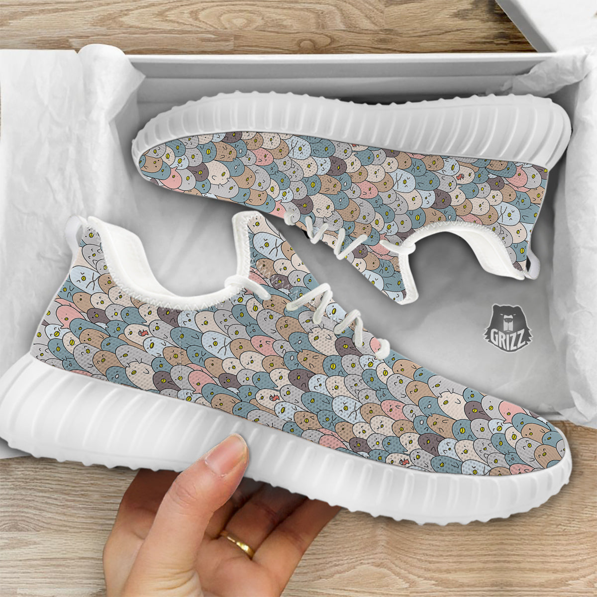 Penguin Cute Colorful Print Pattern White Walking Shoes-grizzshop