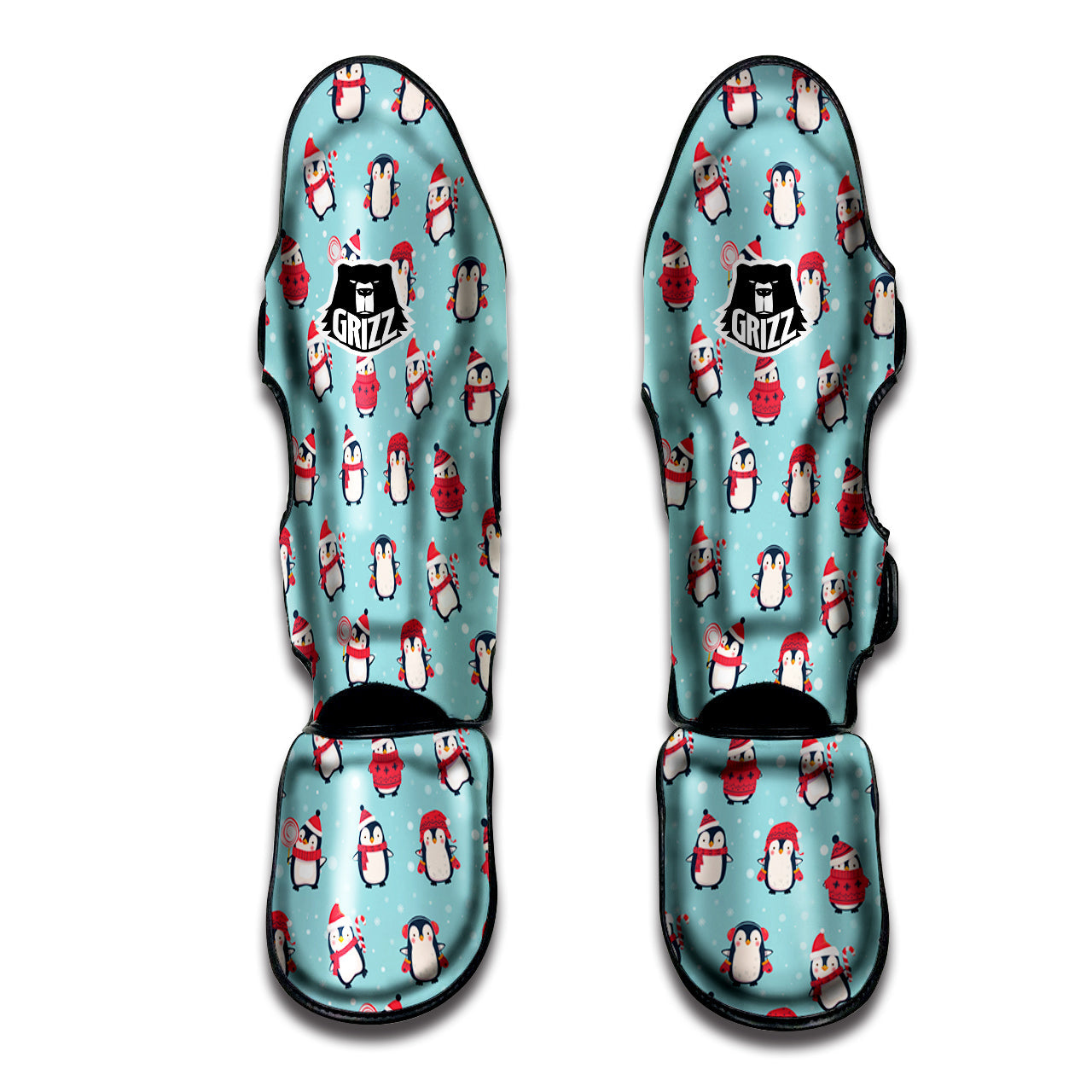 Penguin Cute Snowy Print Pattern Muay Thai Shin Guards-grizzshop