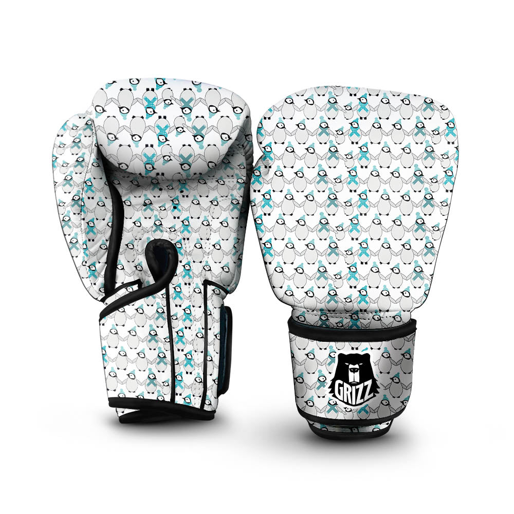 Penguin Emperor Cartoon Print Pattern Boxing Gloves-grizzshop