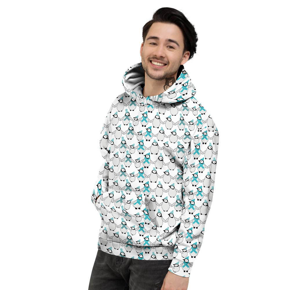 Penguin Emperor Cartoon Print Pattern Men's Hoodie-grizzshop