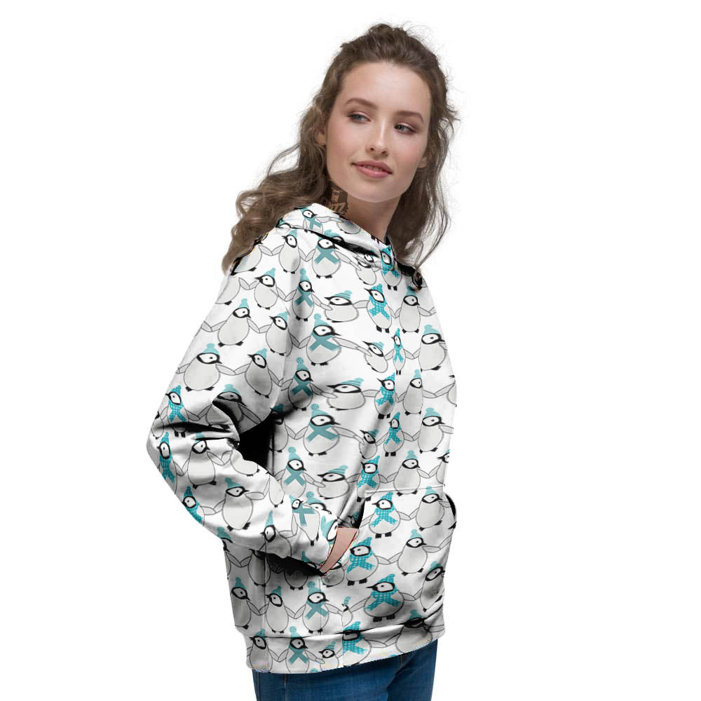 Penguin Emperor Cartoon Print Pattern Women's Hoodie-grizzshop