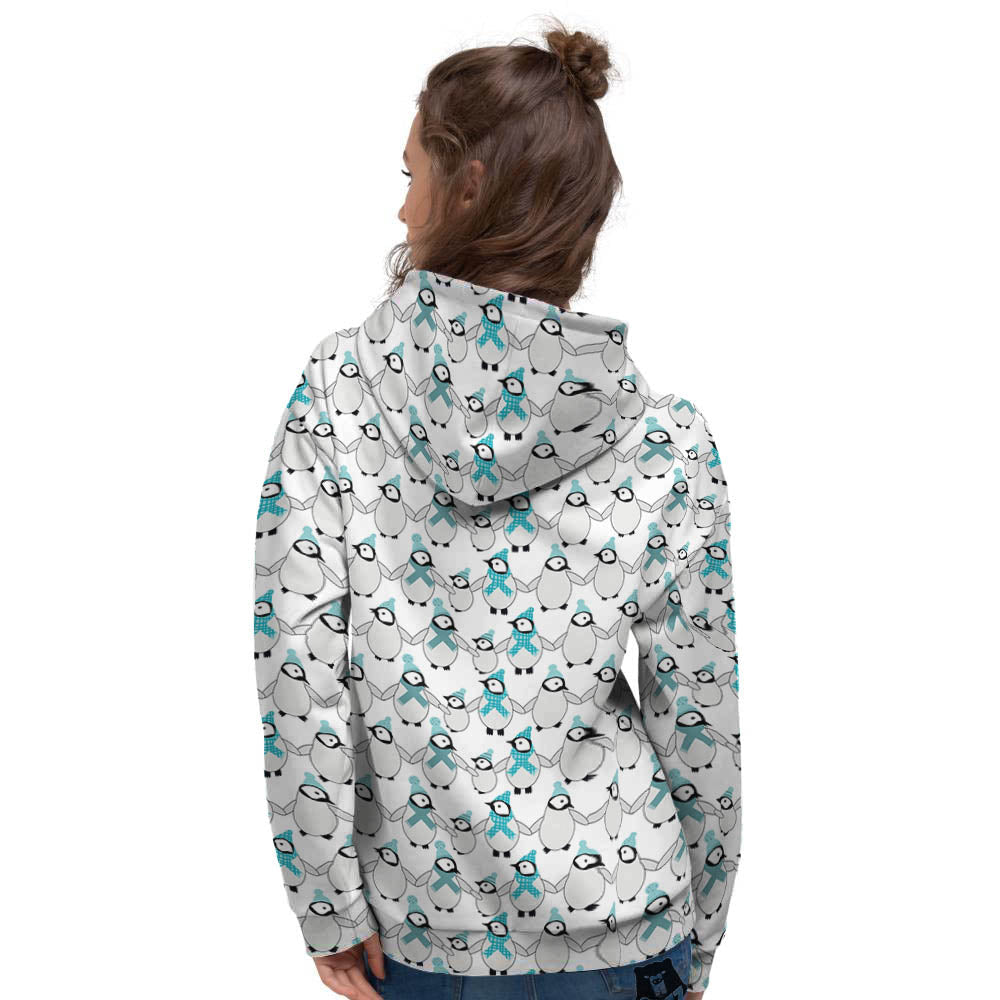 Penguin Emperor Cartoon Print Pattern Women's Hoodie-grizzshop