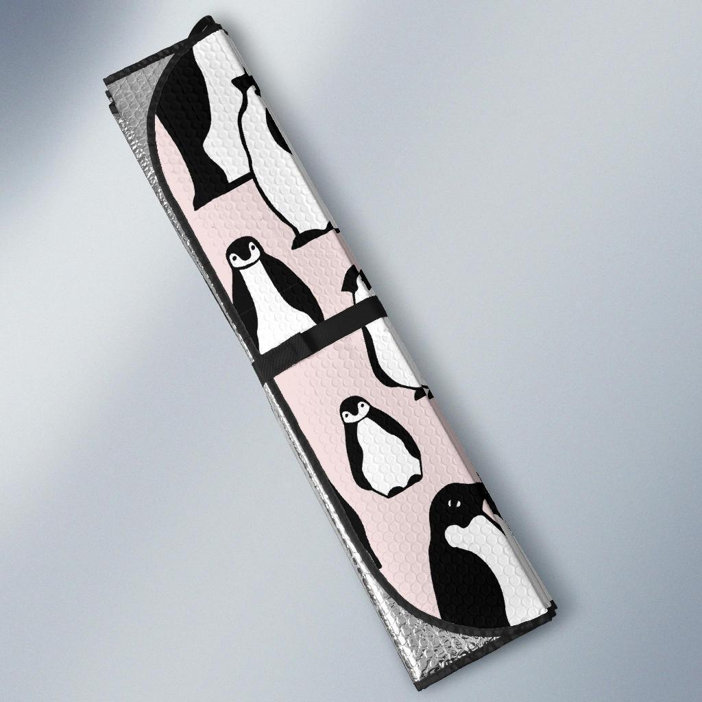 Penguin Print Pattern Car Sun Shade-grizzshop
