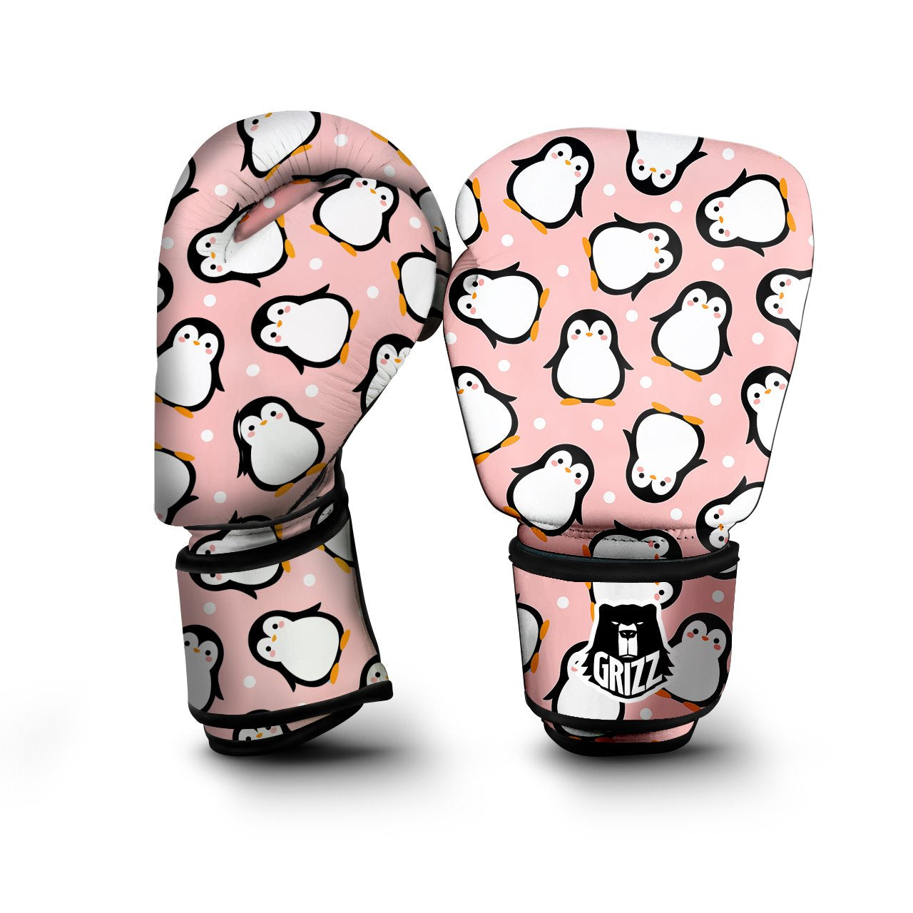 Penguin Xmas Print Pattern Boxing Gloves-grizzshop