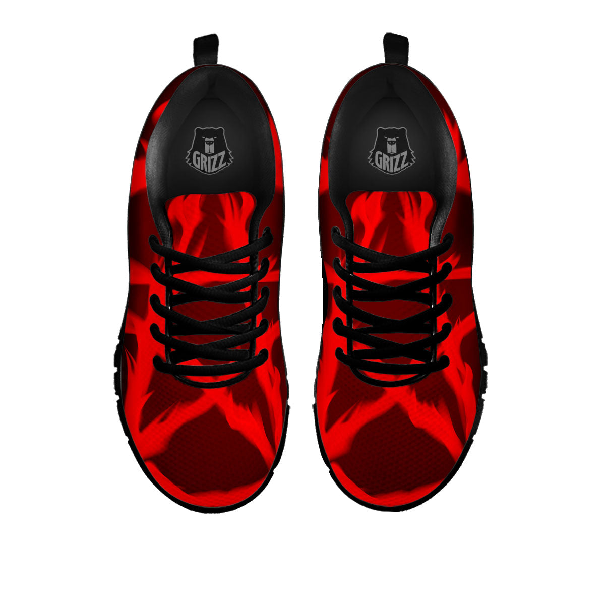 Pentagram Fiery Reversed Print Black Sneaker-grizzshop