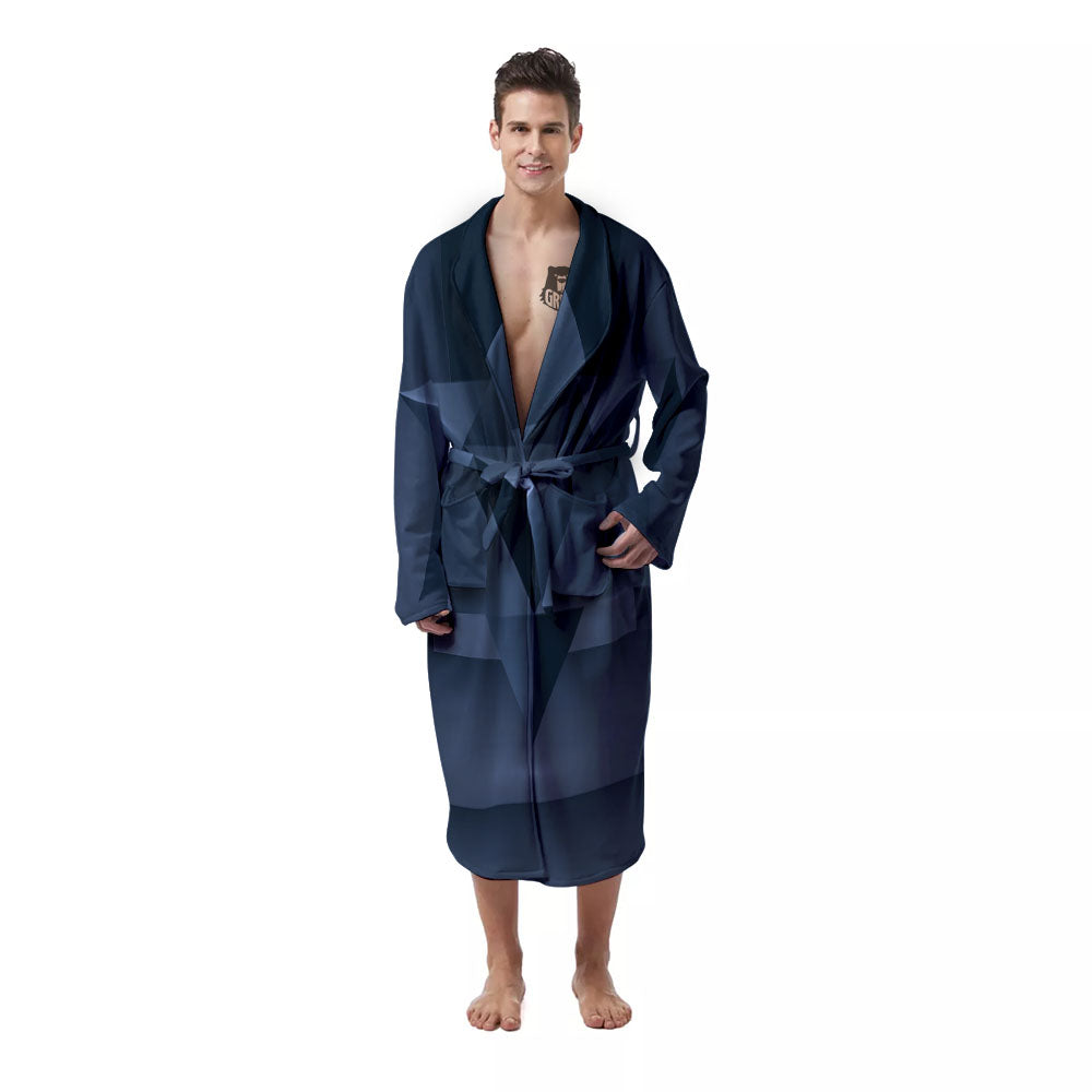 Pentagram Geometric Inverted Print Men's Robe-grizzshop
