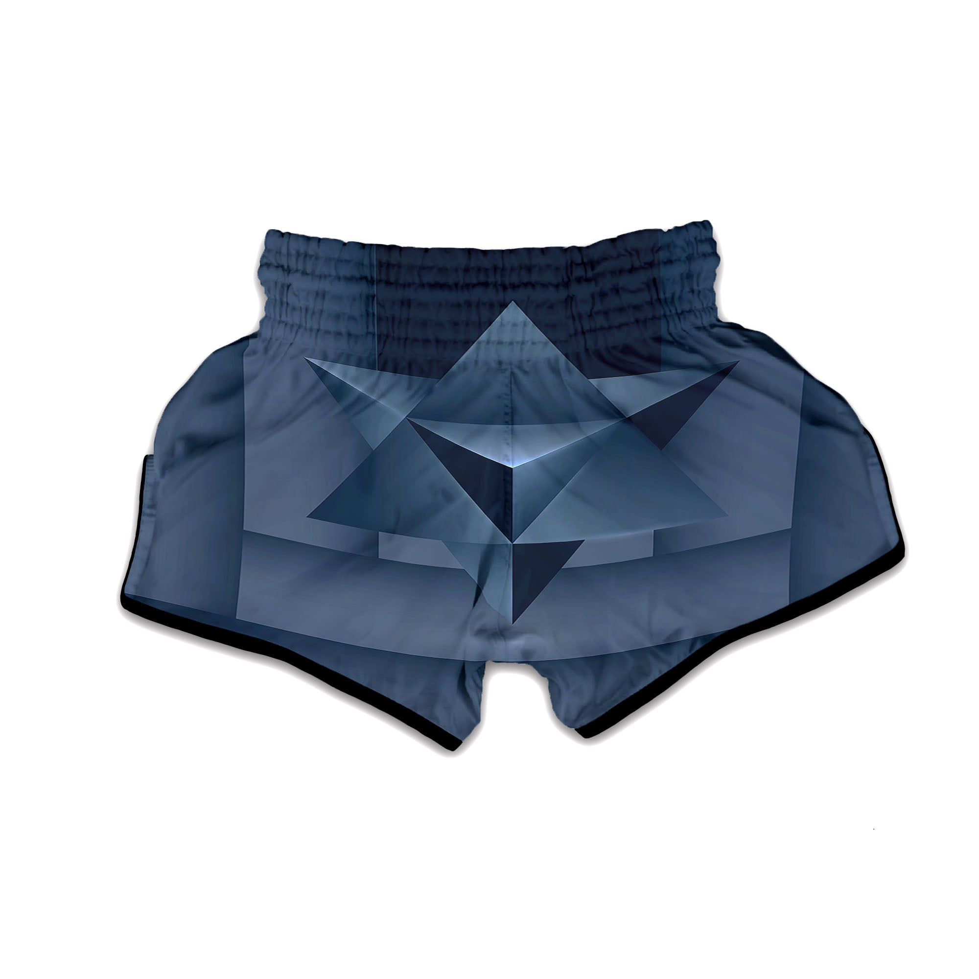 Pentagram Geometric Inverted Print Muay Thai Boxing Shorts-grizzshop