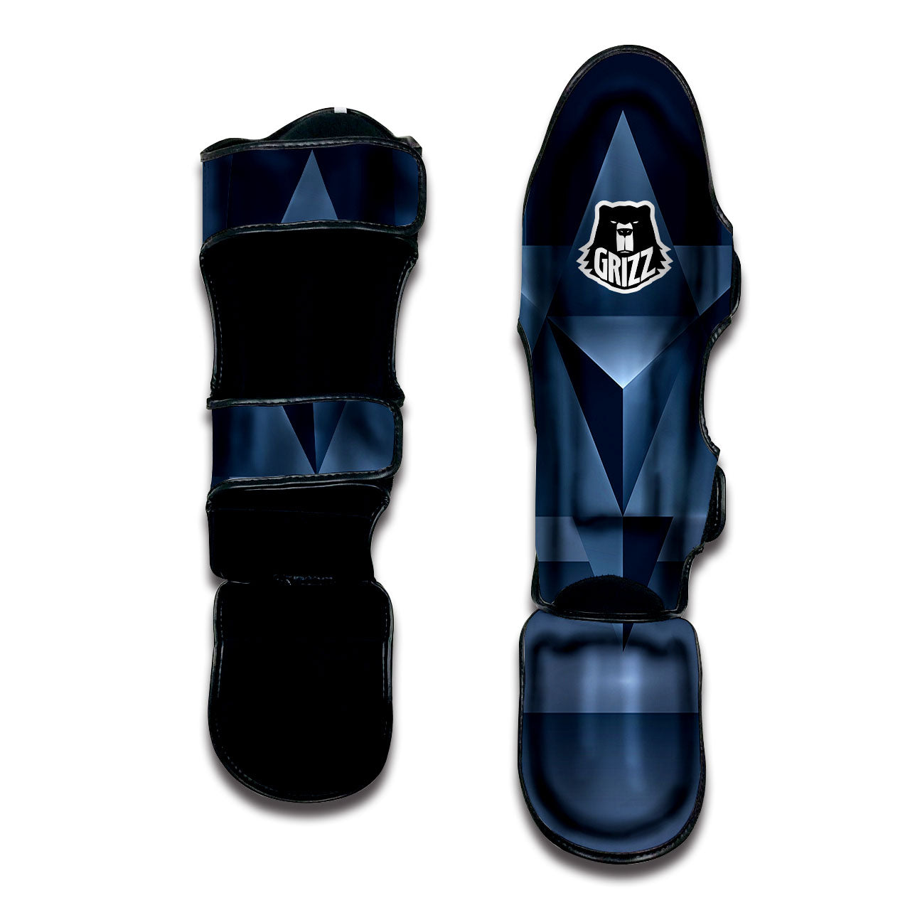 Pentagram Geometric Inverted Print Muay Thai Shin Guards-grizzshop