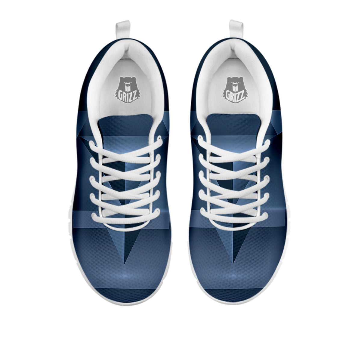 Pentagram Geometric Inverted Print White Sneaker-grizzshop