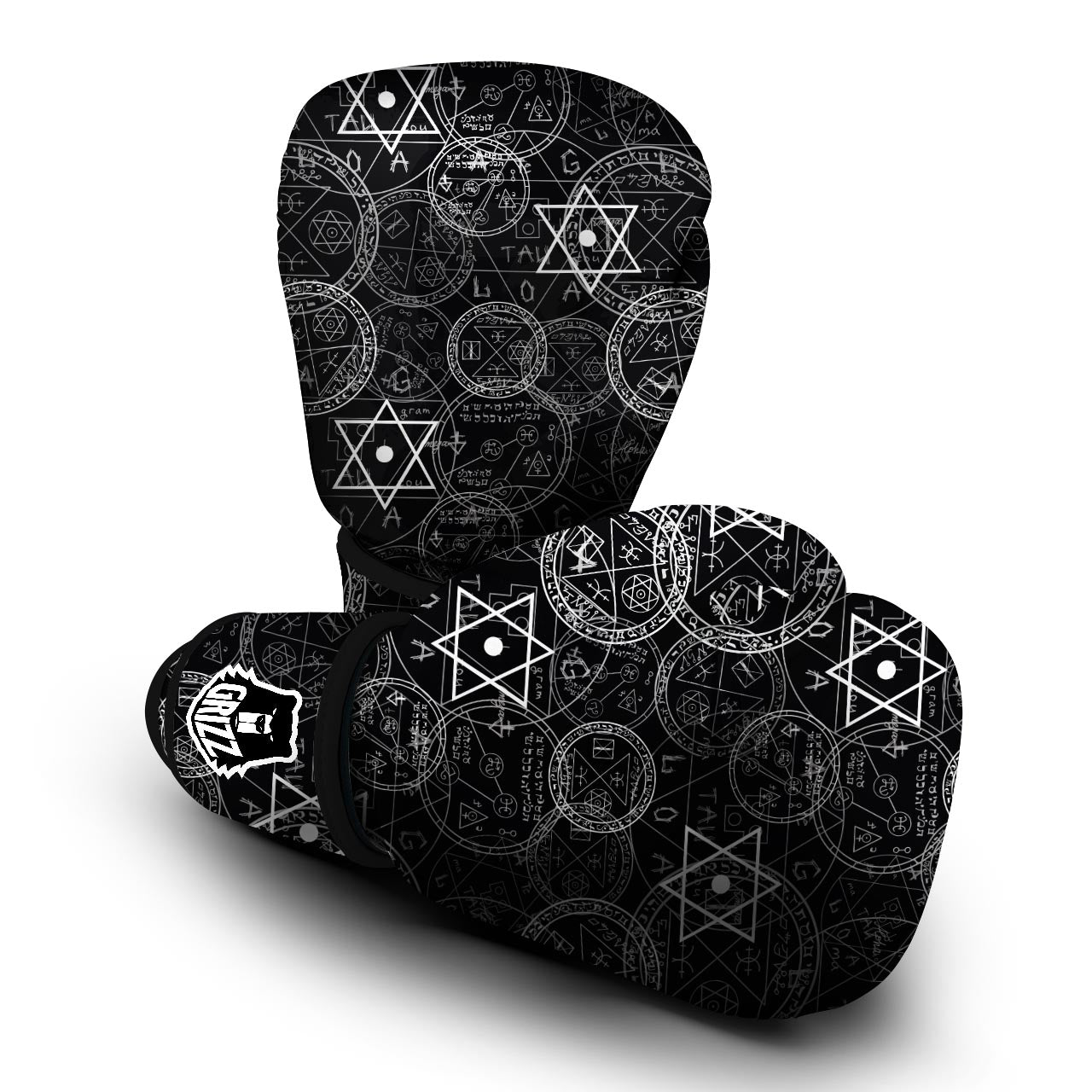 Pentagram Gothic Witch Boxing Gloves-grizzshop