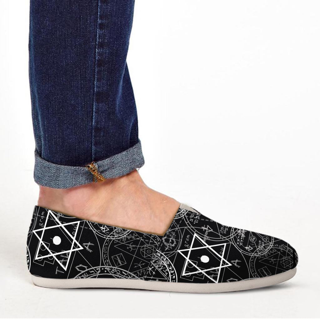 Pentagram Gothic Witch Canvas Shoes-grizzshop
