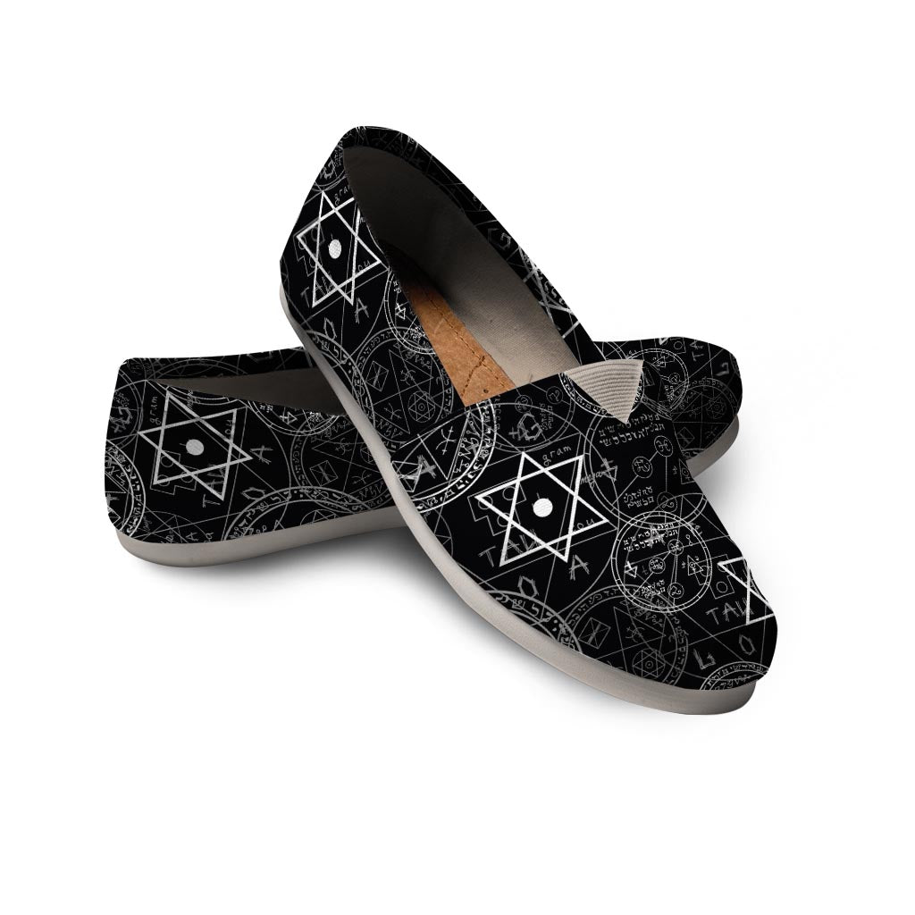 Pentagram Gothic Witch Canvas Shoes-grizzshop
