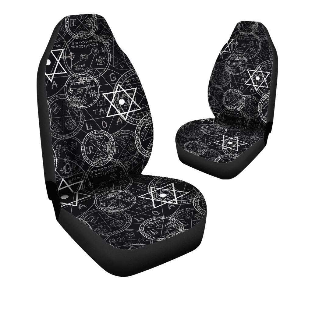 Pentagram Gothic Witch Car Seat Covers-grizzshop