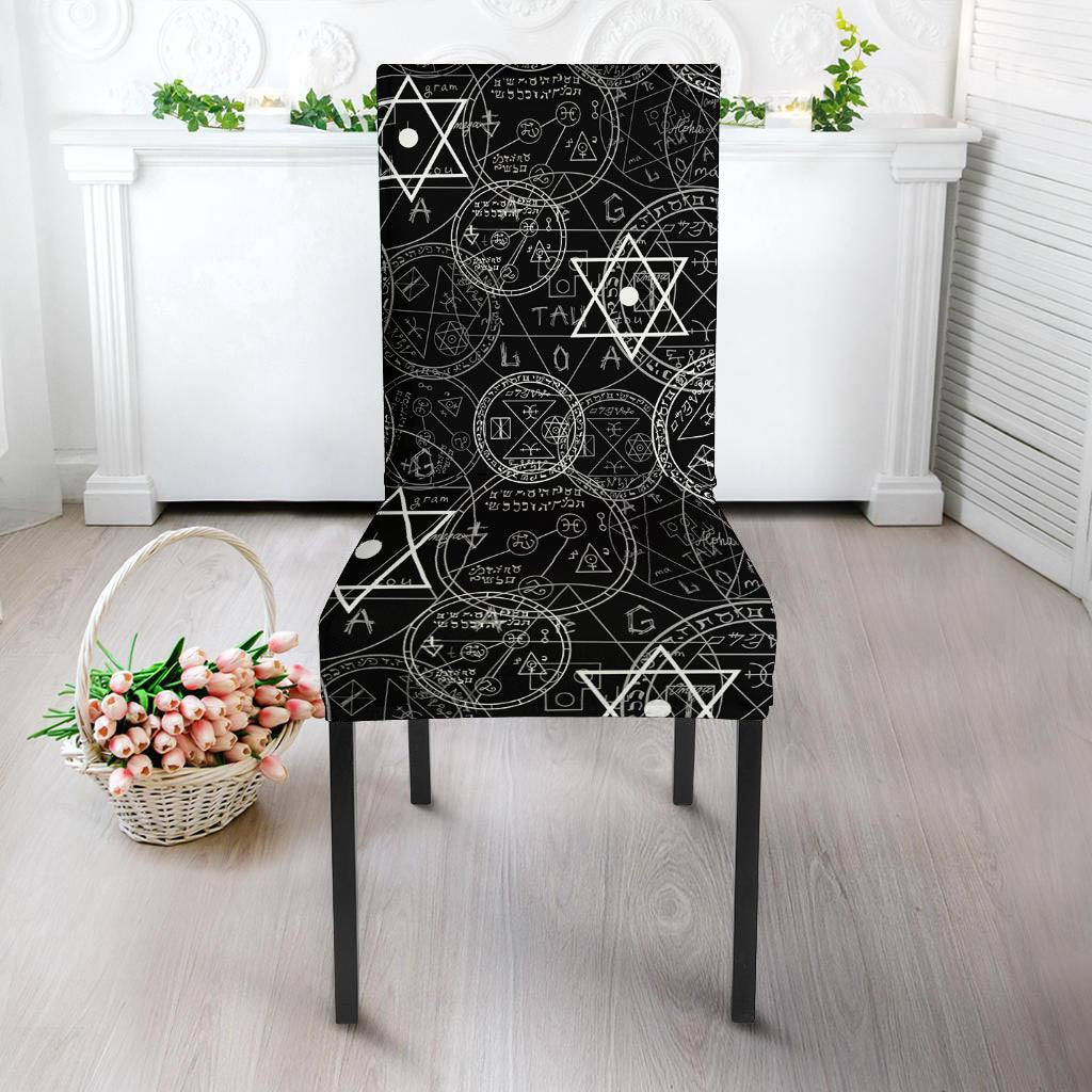 Pentagram Gothic Witch Chair Cover-grizzshop