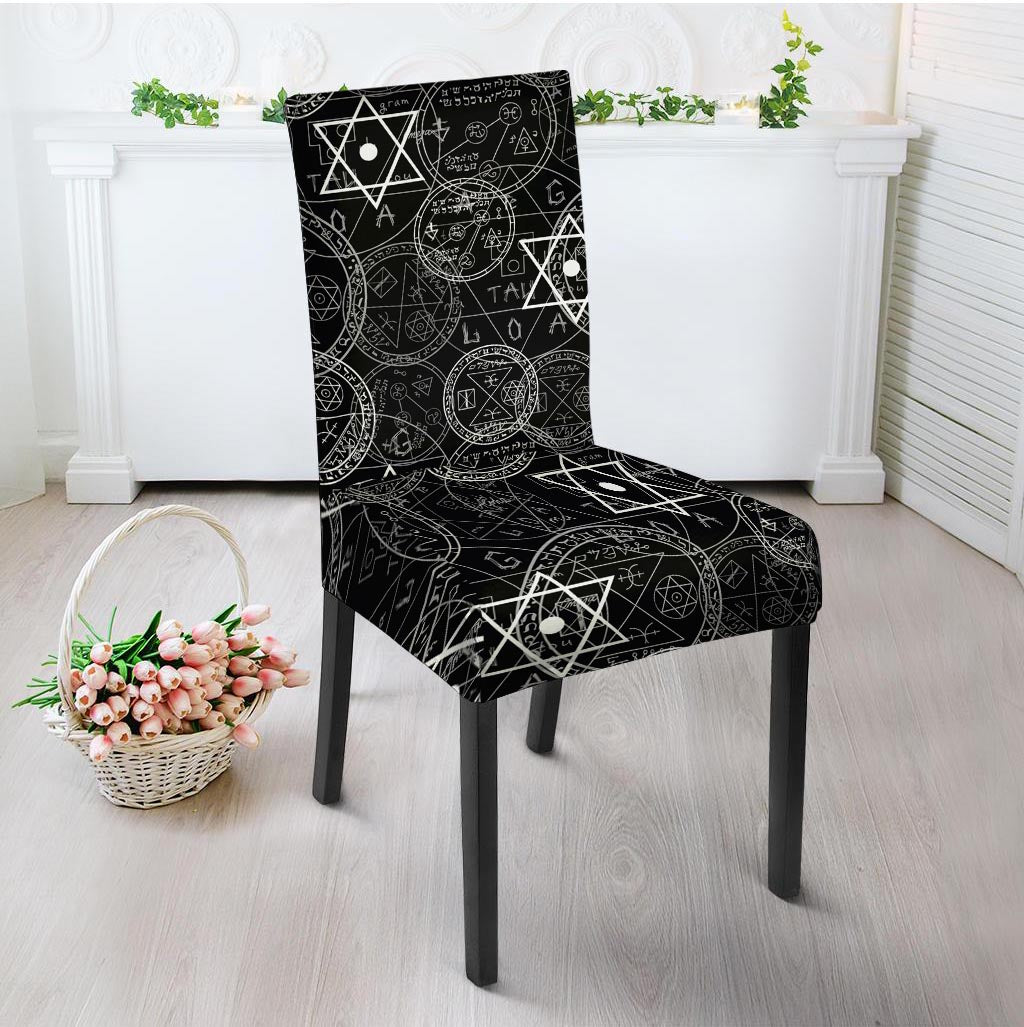 Pentagram Gothic Witch Chair Cover-grizzshop