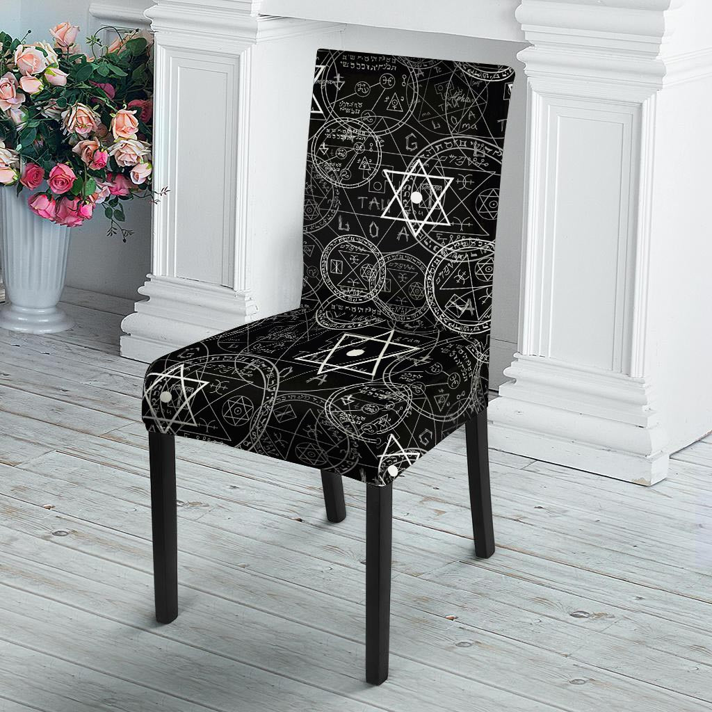 Pentagram Gothic Witch Chair Cover-grizzshop