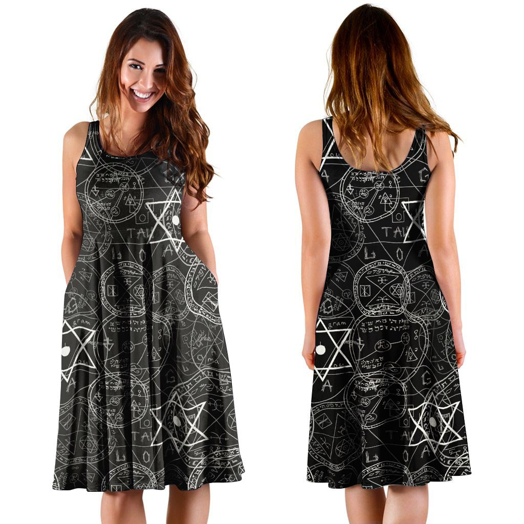 Pentagram Gothic Witch Dress-grizzshop