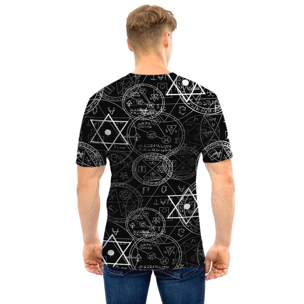 Pentagram Gothic Witch Men T Shirt-grizzshop