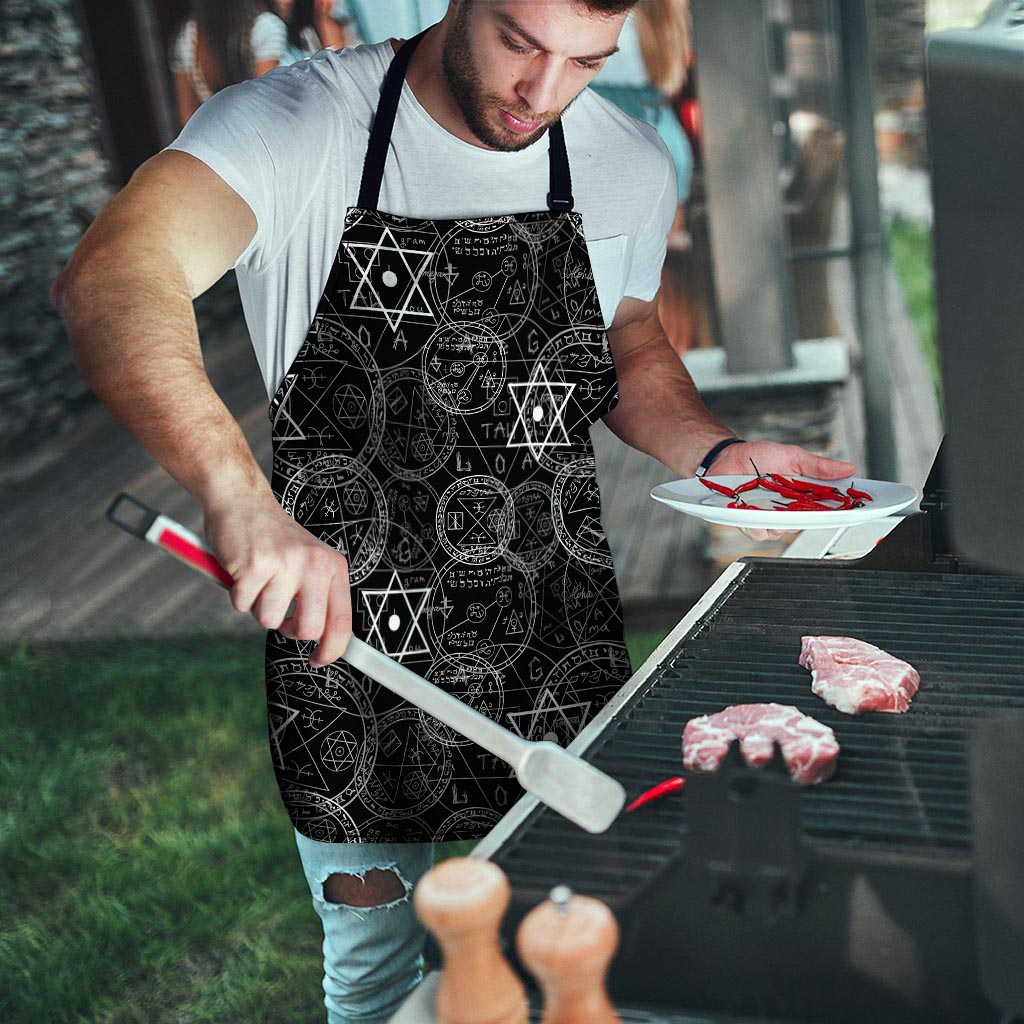 Pentagram Gothic Witch Men's Apron-grizzshop
