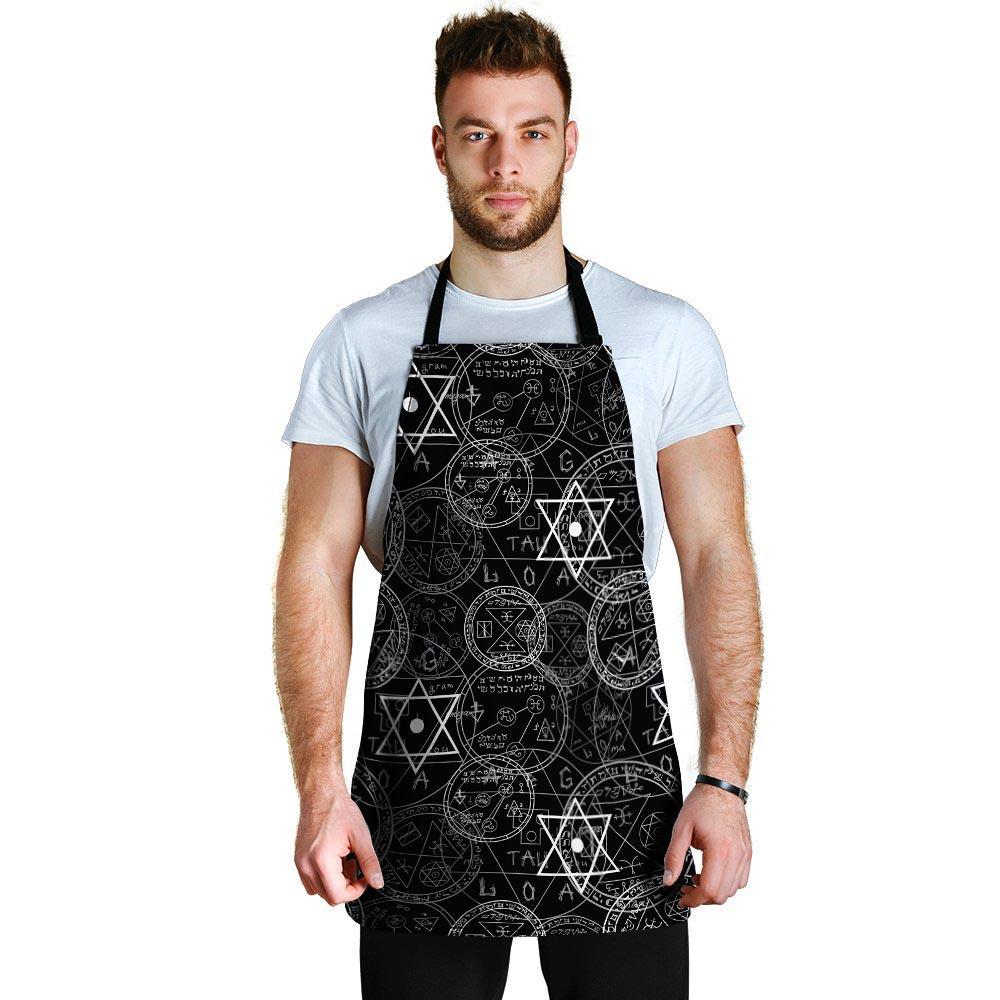 Pentagram Gothic Witch Men's Apron-grizzshop