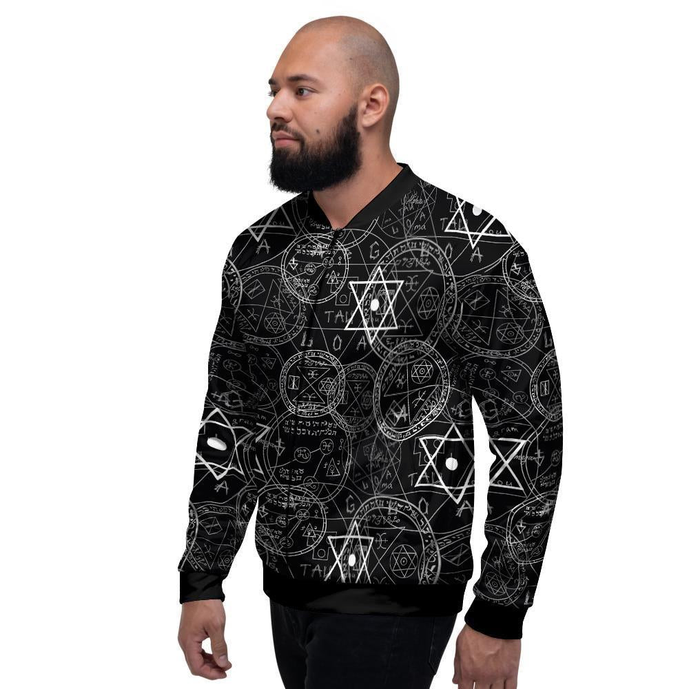Pentagram Gothic Witch Men's Bomber Jacket-grizzshop