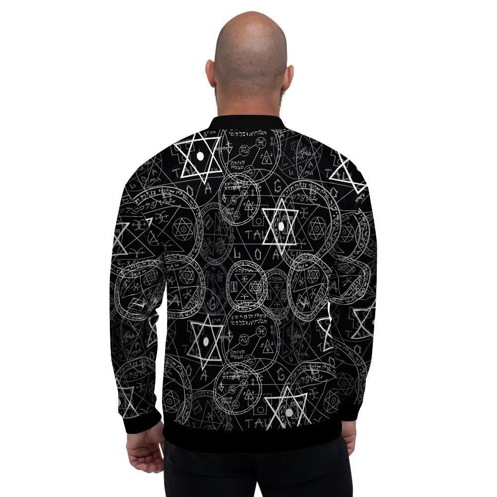 Pentagram Gothic Witch Men's Bomber Jacket-grizzshop