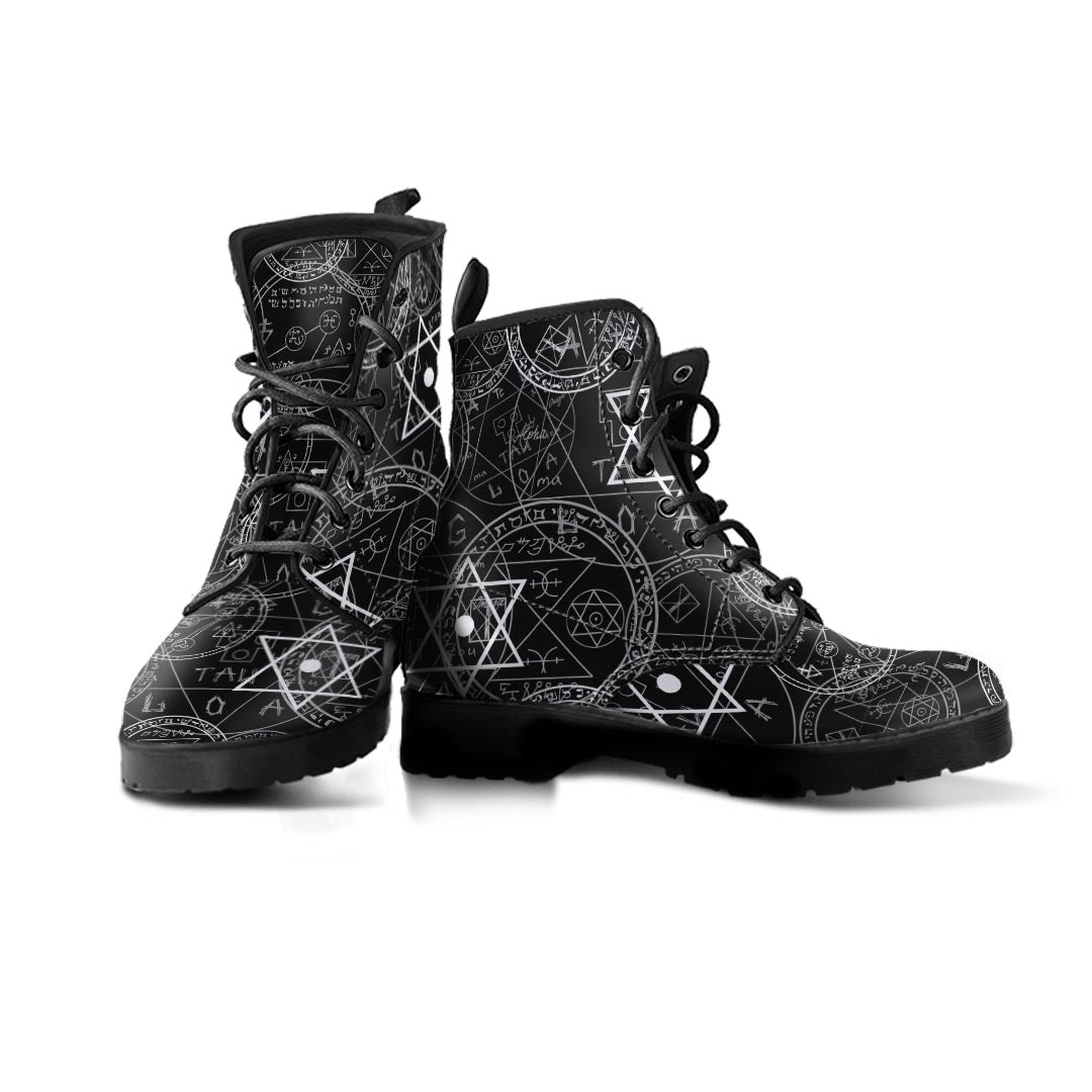 Pentagram Gothic Witch Men's Boots-grizzshop