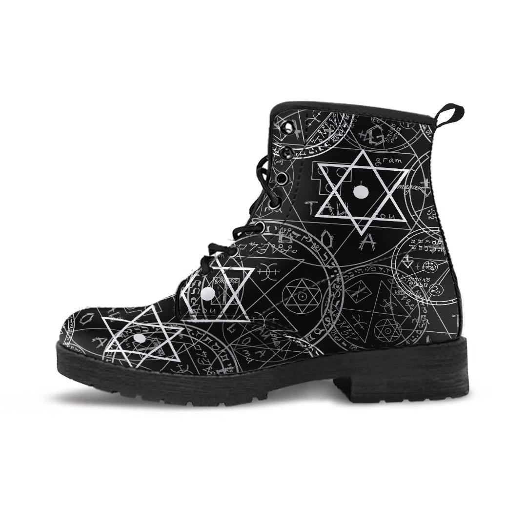 Pentagram Gothic Witch Men's Boots-grizzshop