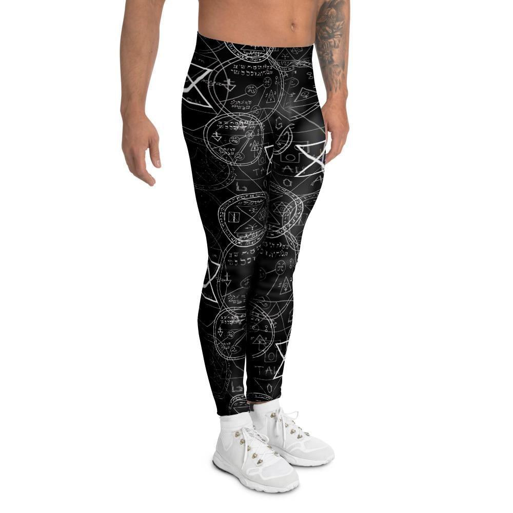 Pentagram Gothic Witch Men's Leggings-grizzshop