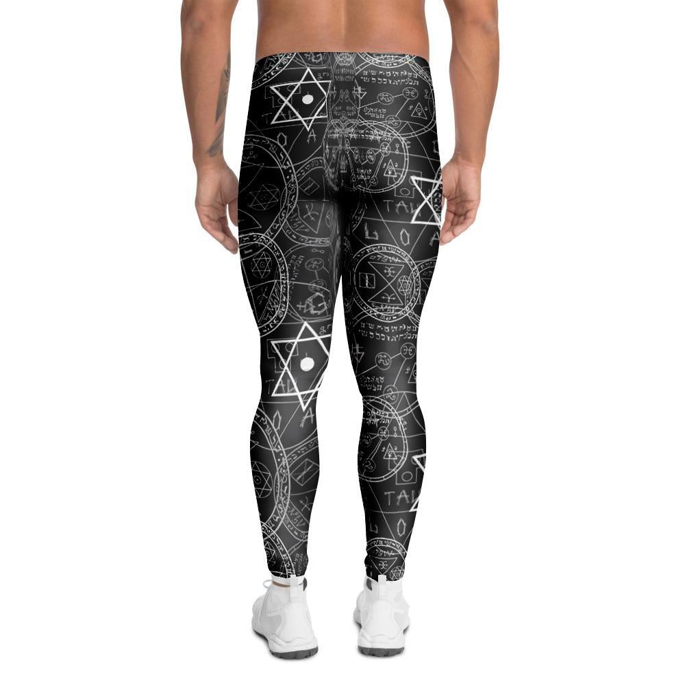 Pentagram Gothic Witch Men's Leggings-grizzshop