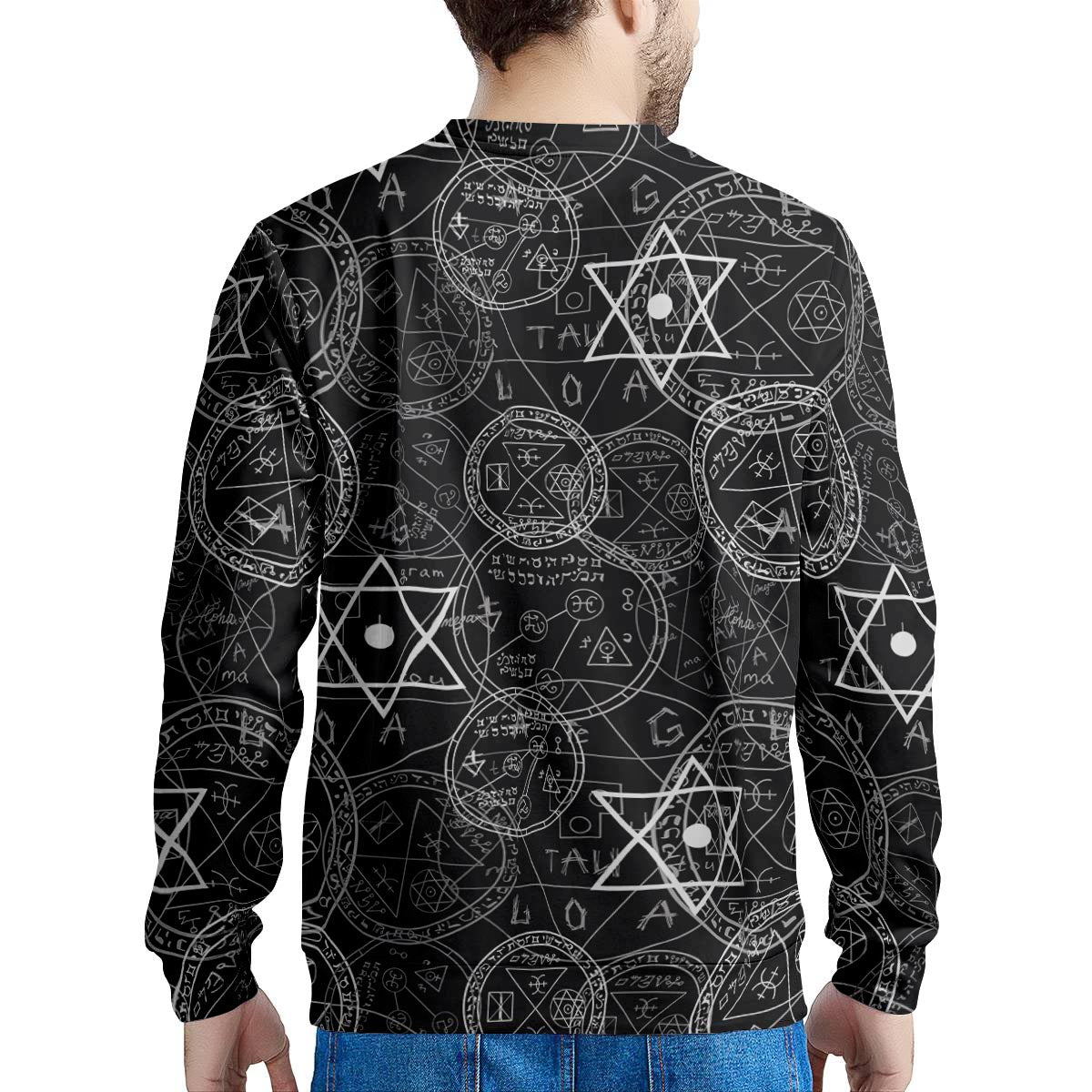 Pentagram Gothic Witch Men's Sweatshirt-grizzshop