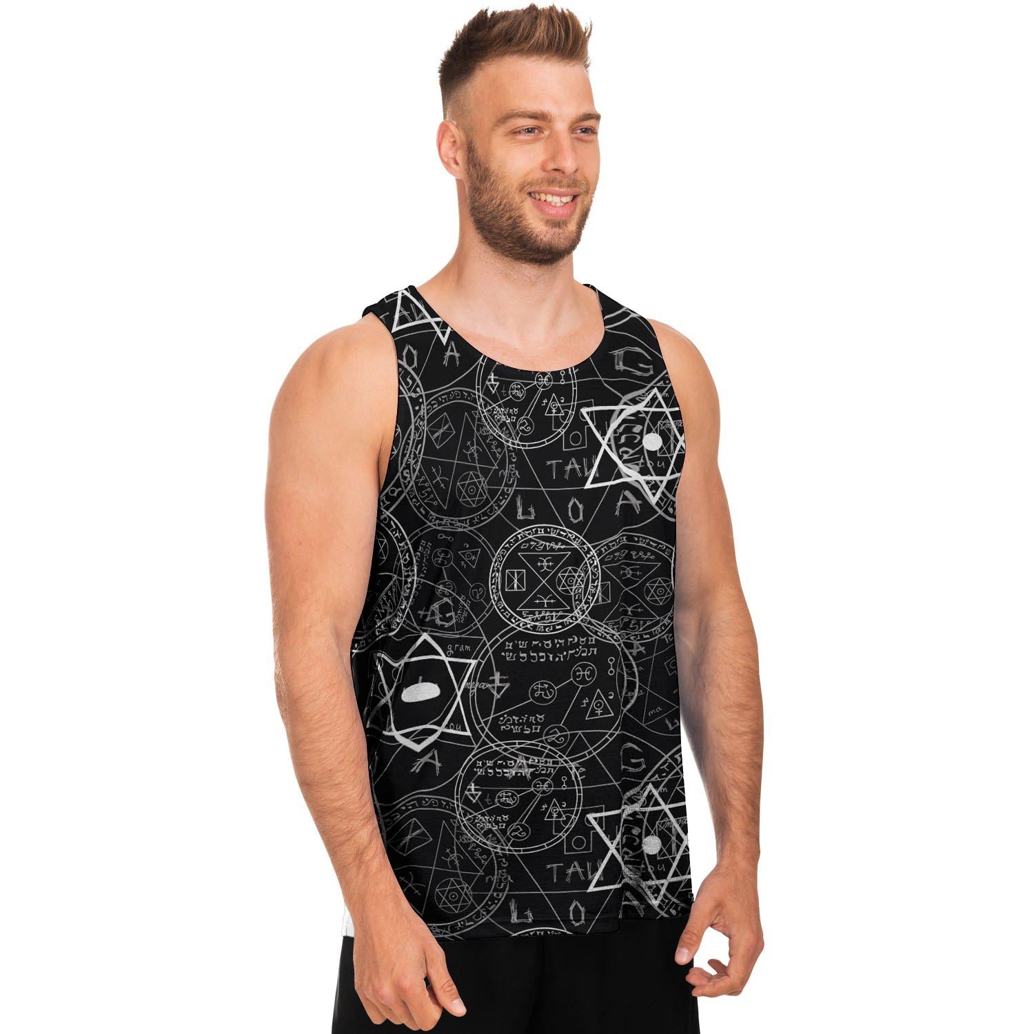 Pentagram Gothic Witch Men's Tank Tops-grizzshop