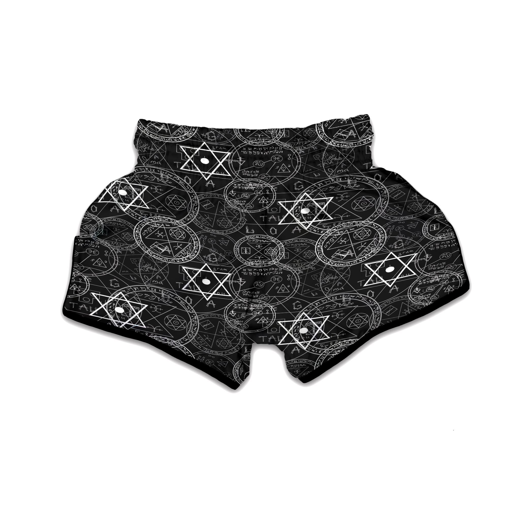 Pentagram Gothic Witch Muay Thai Boxing Shorts-grizzshop