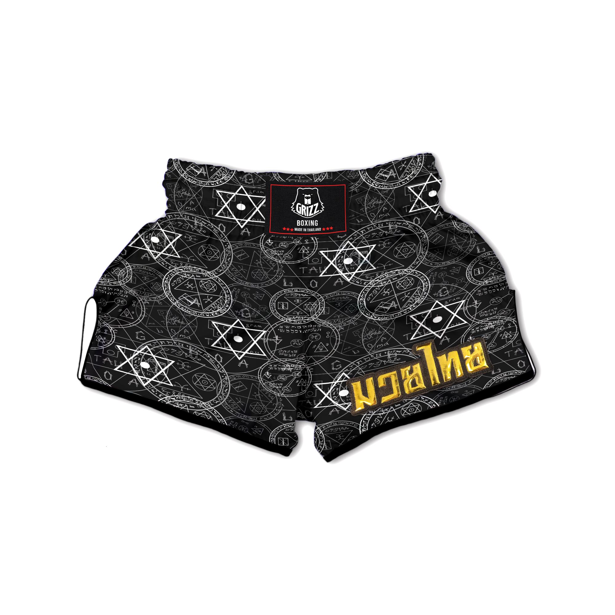 Pentagram Gothic Witch Muay Thai Boxing Shorts-grizzshop