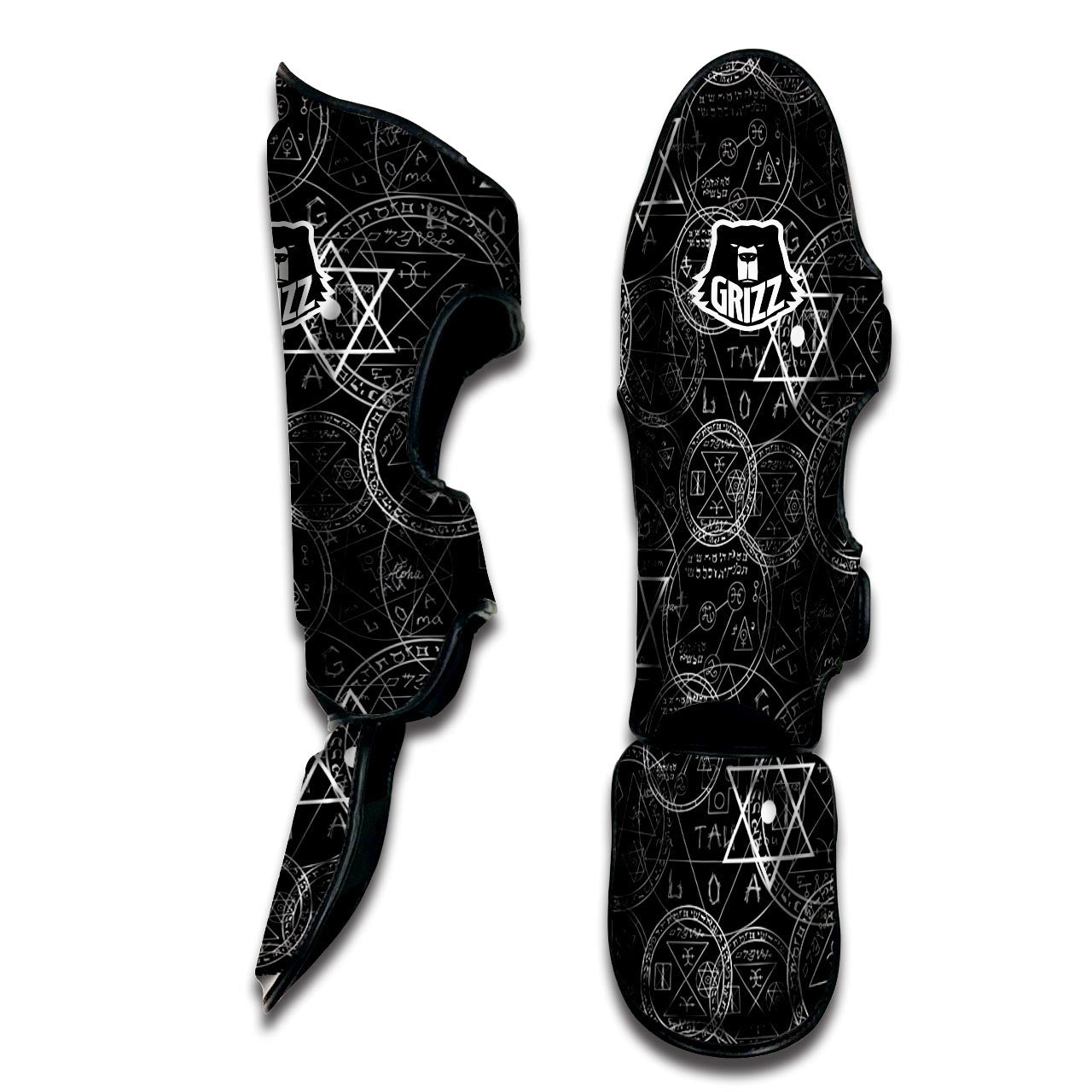 Pentagram Gothic Witch Muay Thai Shin Guard-grizzshop