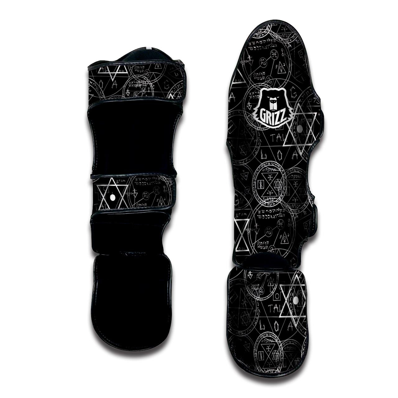 Pentagram Gothic Witch Muay Thai Shin Guard-grizzshop