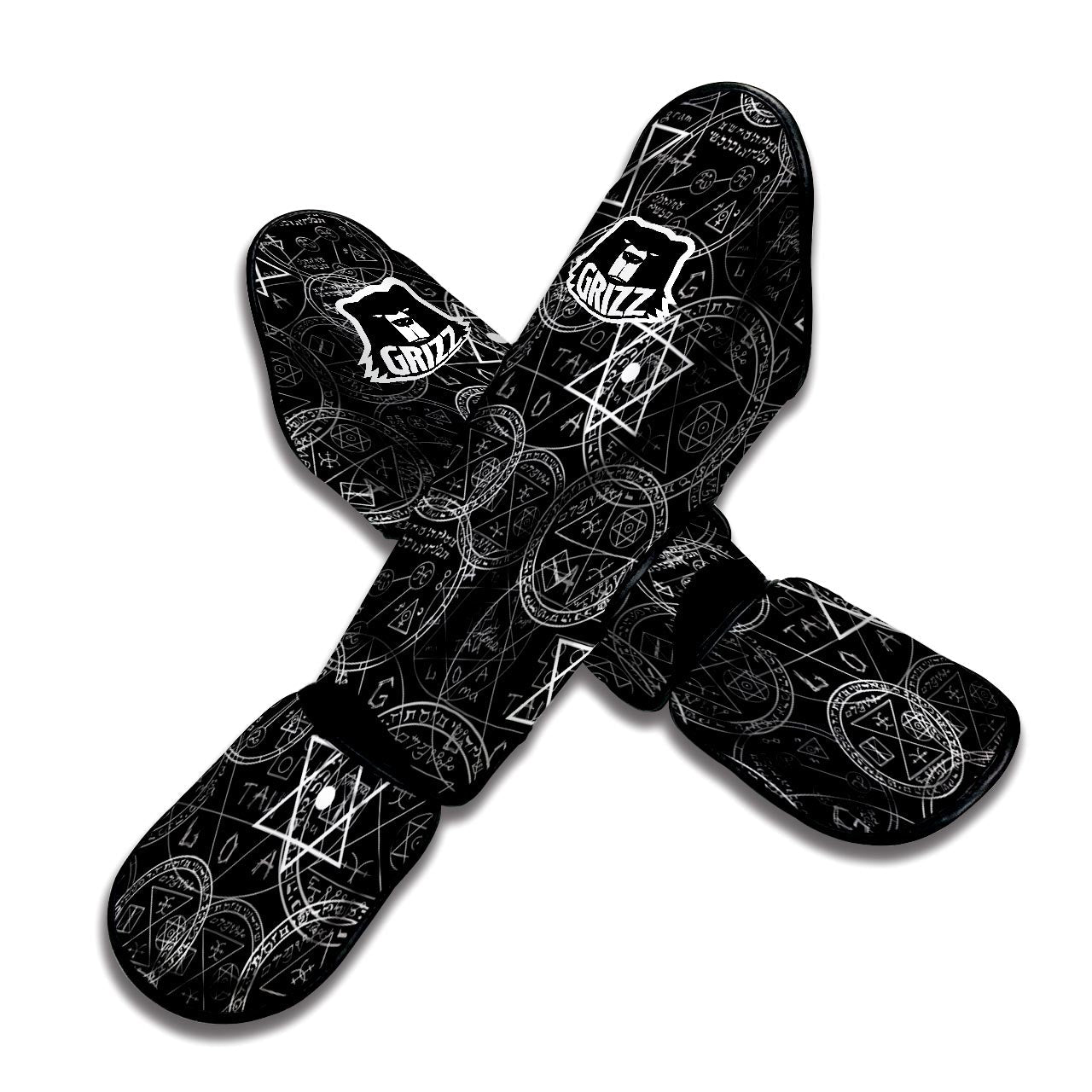 Pentagram Gothic Witch Muay Thai Shin Guard-grizzshop