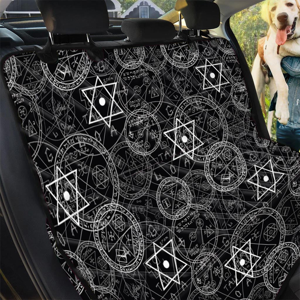 Pentagram Gothic Witch Pet Car Seat Cover-grizzshop