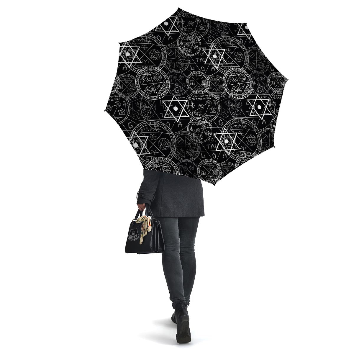 Pentagram Gothic Witch Umbrella-grizzshop