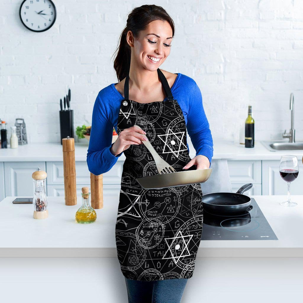 Pentagram Gothic Witch Women's Apron-grizzshop