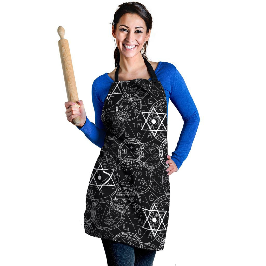 Pentagram Gothic Witch Women's Apron-grizzshop