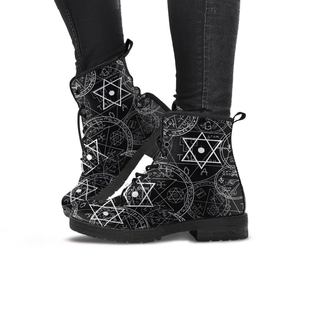 Pentagram Gothic Witch Women's Boots-grizzshop