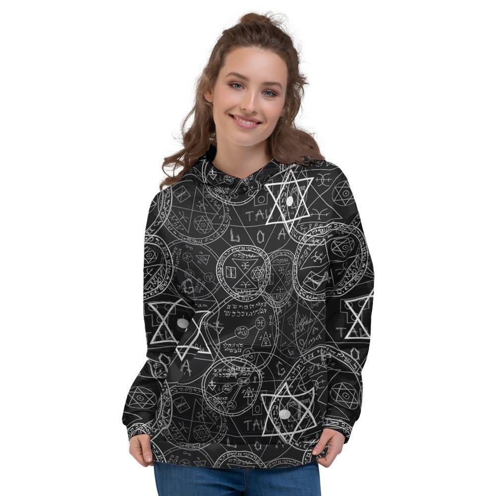 Pentagram Gothic Witch Women's Hoodie-grizzshop